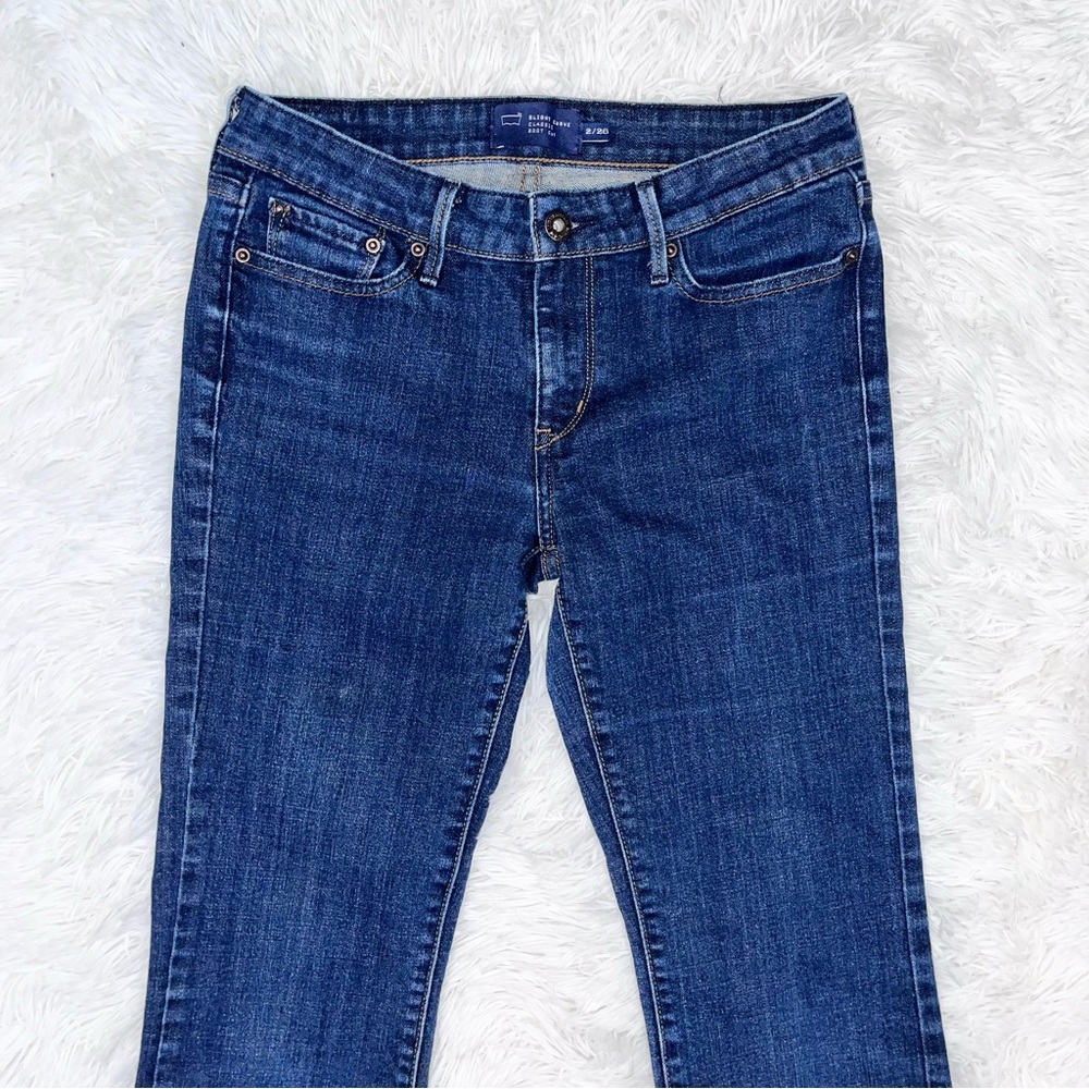 LEVI’S Slight Curve Mid-Rise Classic Bootcut Blue Denim Jeans 2/26 Dark Wash - Picture 3 of 11